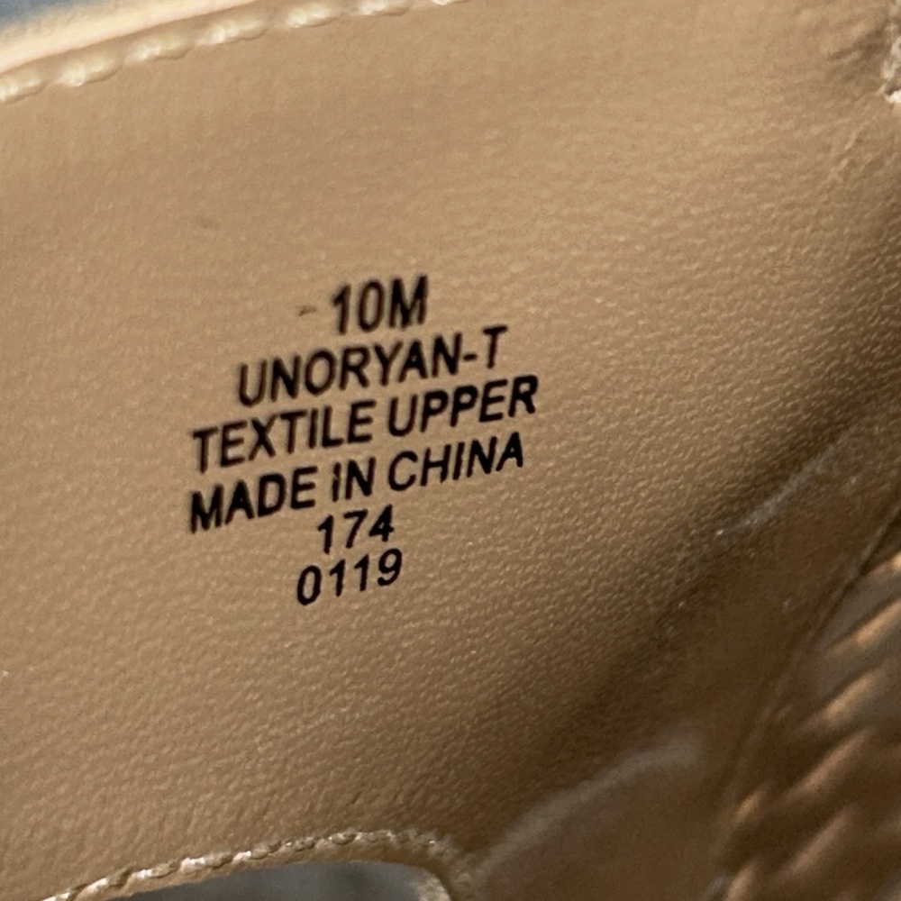 “Unisa”brand, vegan suede, perforated, open toe, chunky heeled shoe - size 10 - Picture 9 of 10